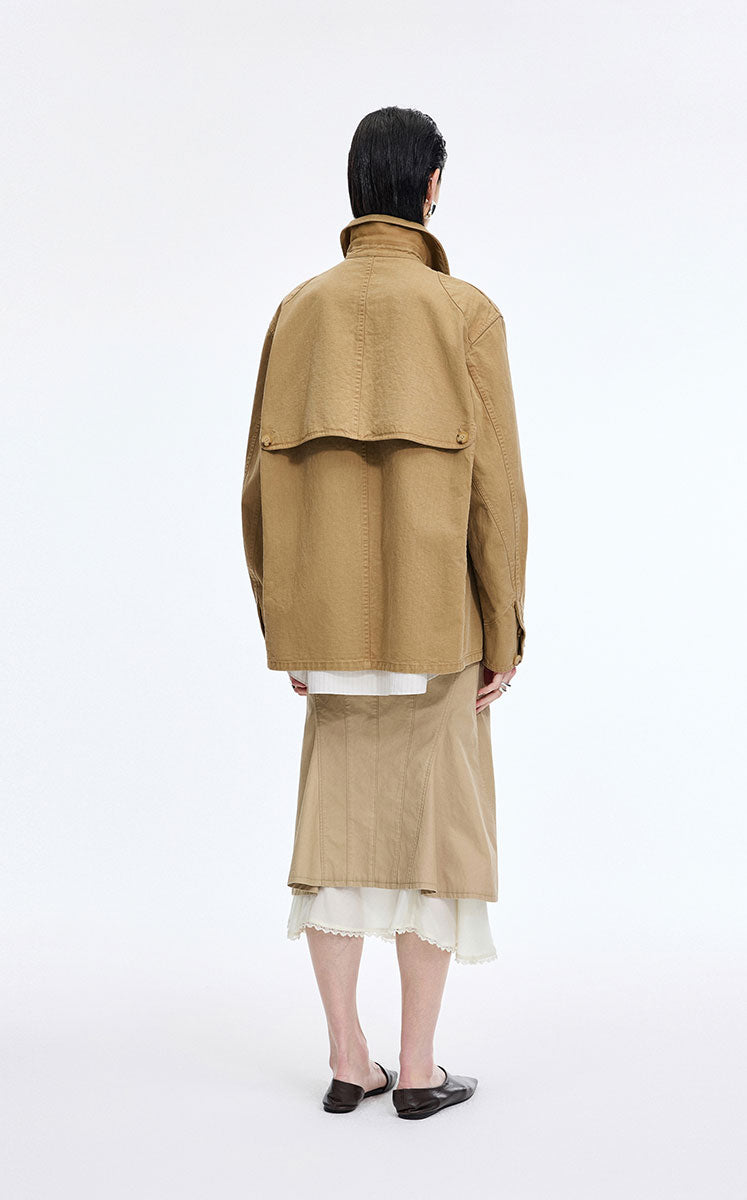 Jacket / JNBY Loose-Fit Cotton Blend Twill Jacket