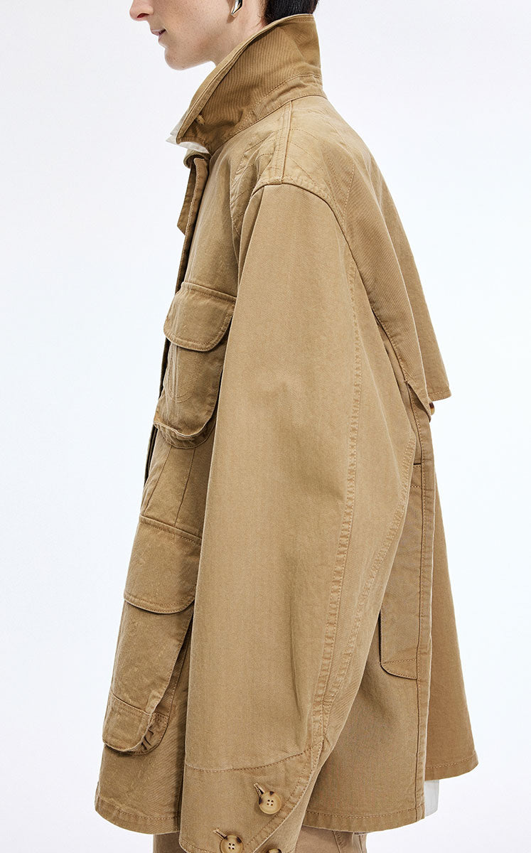 Jacket / JNBY Loose-Fit Cotton Blend Twill Jacket