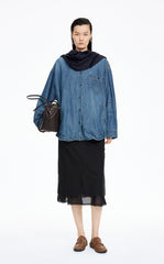 Jacket / JNBY Oversized Cotton-Linen Denim Jacket
