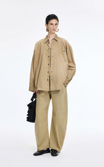 Jacket / JNBY Oversized Cotton-Linen Denim Jacket