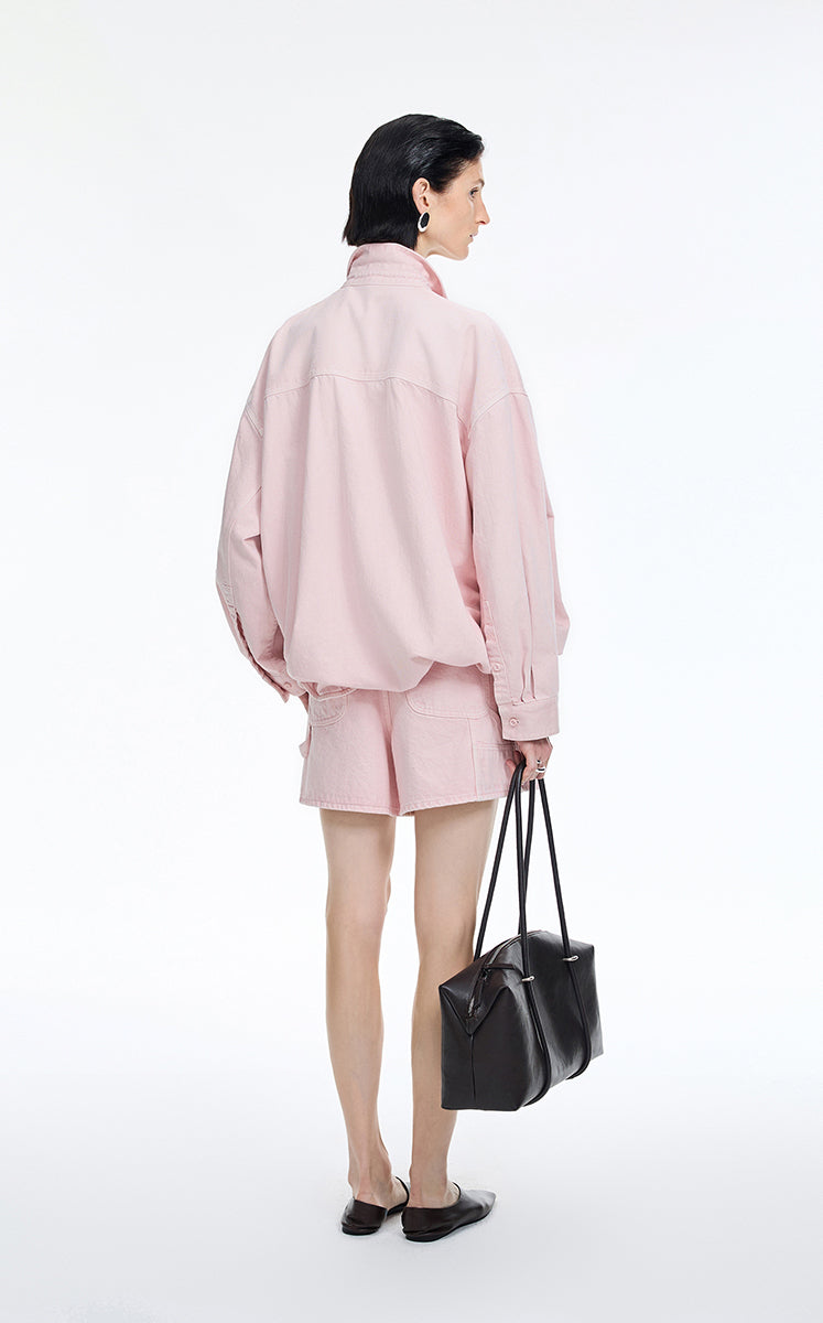 Jacket / JNBY Oversized Cotton-Linen Denim Jacket