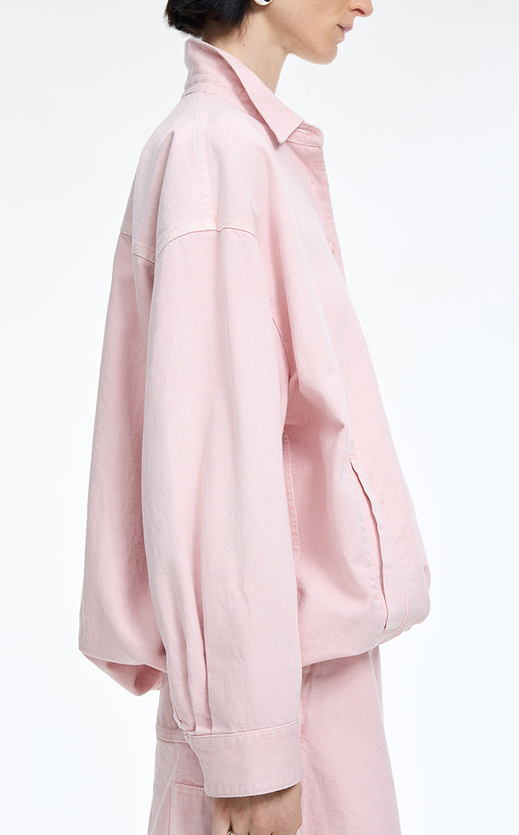 Jacket / JNBY Oversized Cotton-Linen Denim Jacket