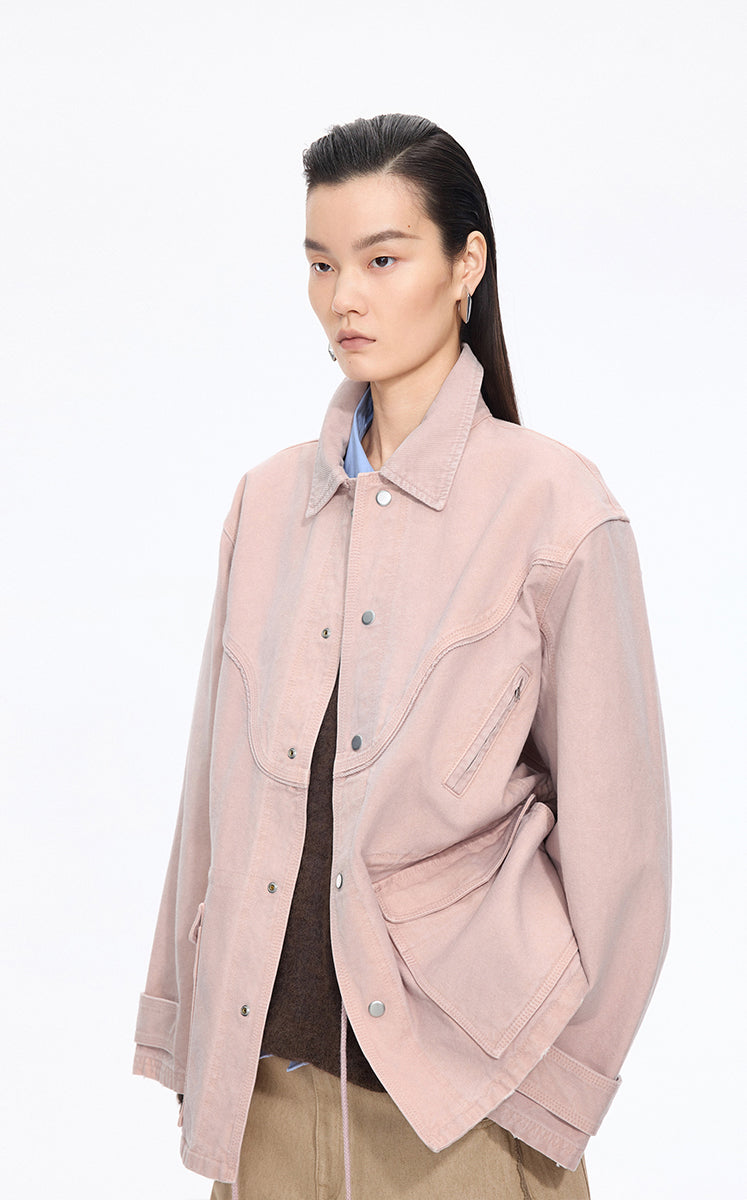 Jacket / JNBY Oversized Cotton Drawstring Jacket