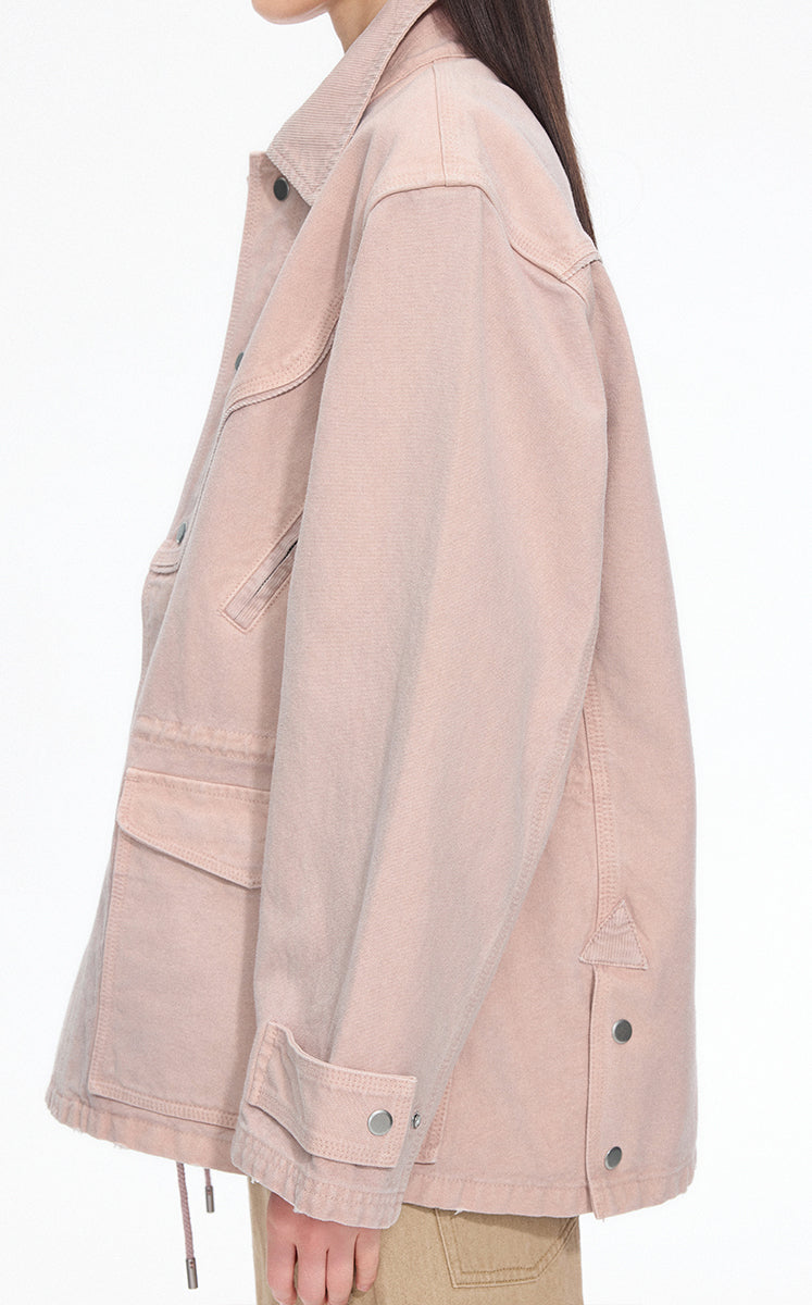 Jacket / JNBY Oversized Cotton Drawstring Jacket