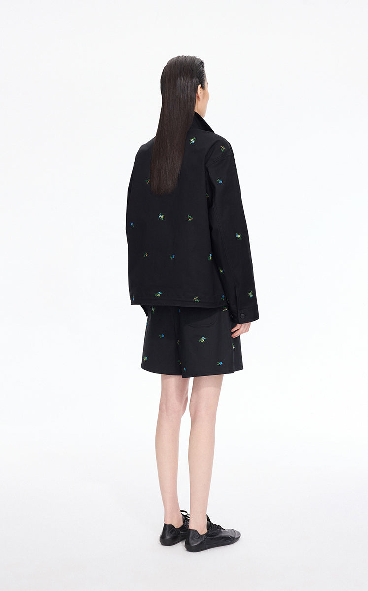 Jacket / JNBY Oversized Embroidered Drawstring Jacket