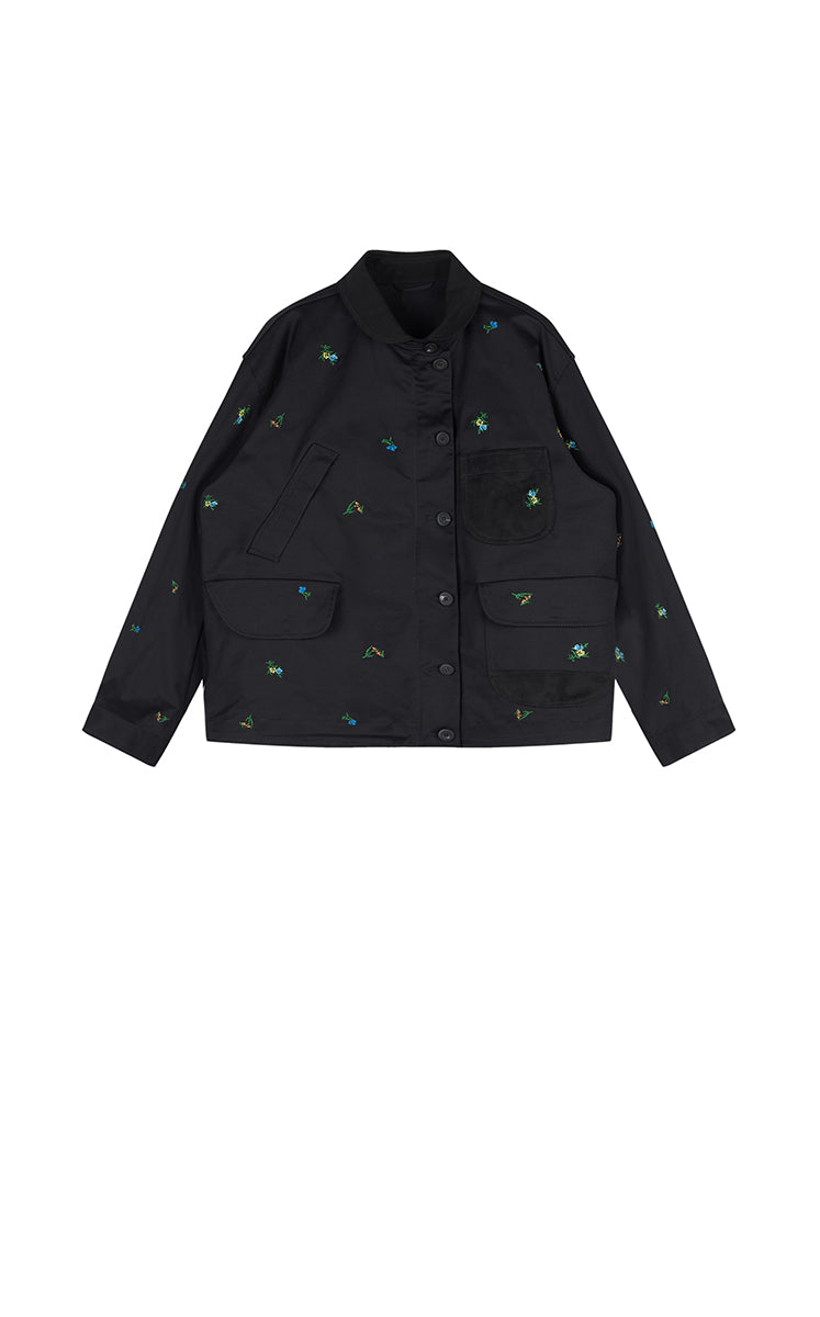 Jacket / JNBY Oversized Embroidered Drawstring Jacket