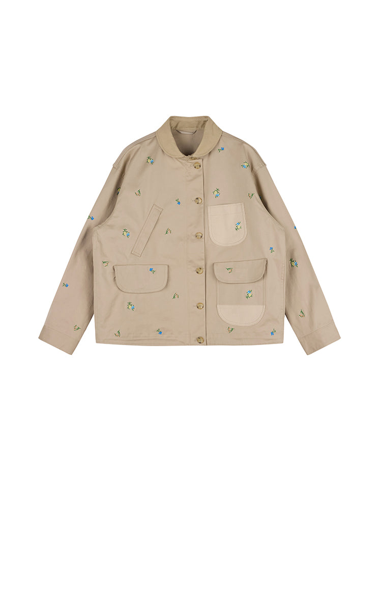 Jacket / JNBY Oversized Embroidered Drawstring Jacket