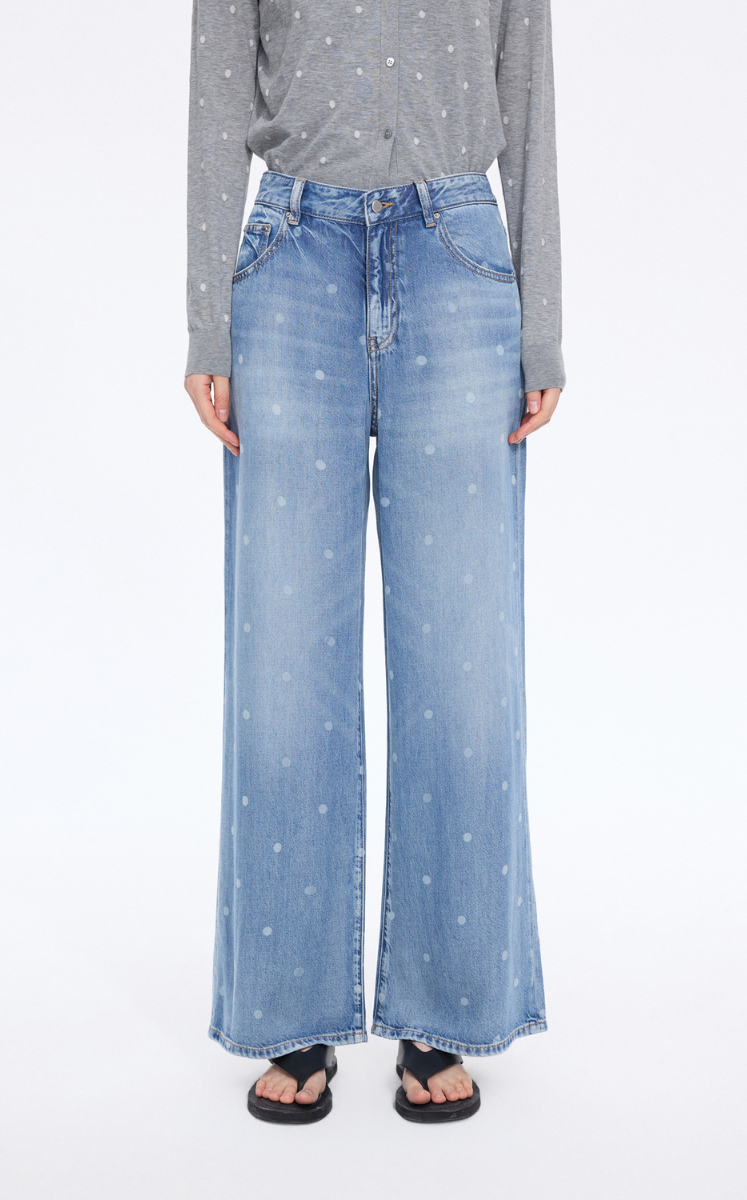 Jeans / JNBY Polka Dot Lyocell Flared Jeans