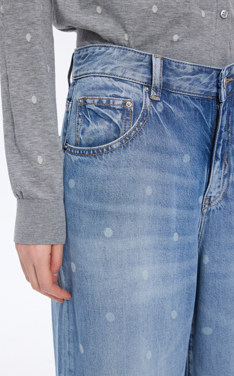 Jeans / JNBY Polka Dot Lyocell Flared Jeans