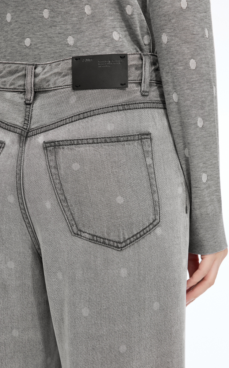 Jeans / JNBY Polka Dot Lyocell Flared Jeans