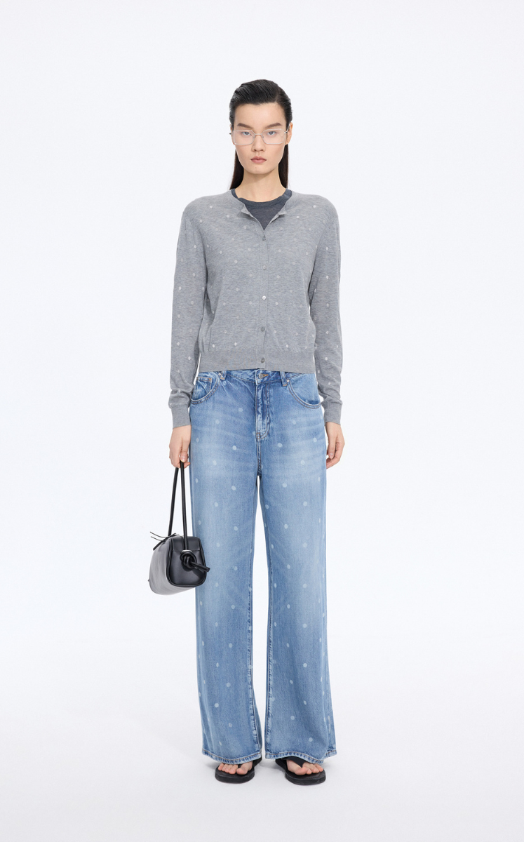 Jeans / JNBY Polka Dot Lyocell Flared Jeans