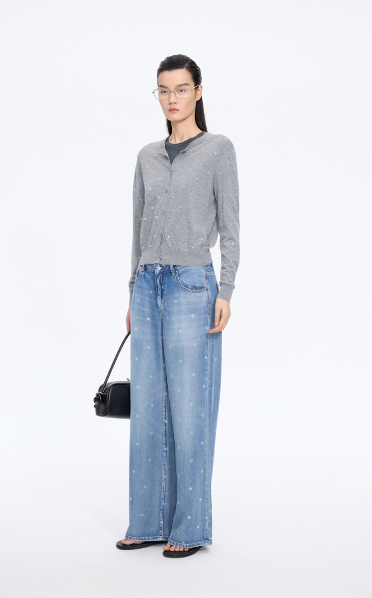 Jeans / JNBY Polka Dot Lyocell Flared Jeans