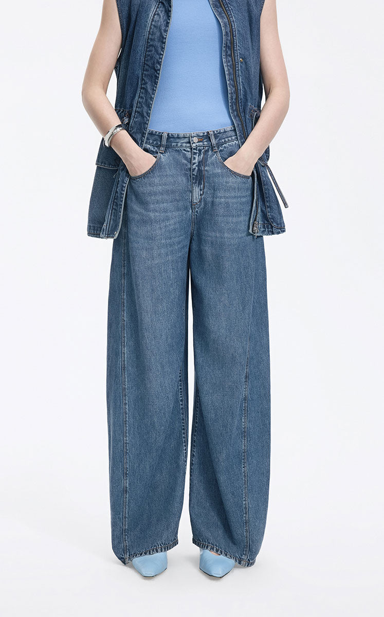 Jeans / JNBY Lyocell Banana Cut Wide Leg Jeans