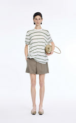 Knit / JNBY Striped Asymmetric Pullover Knit