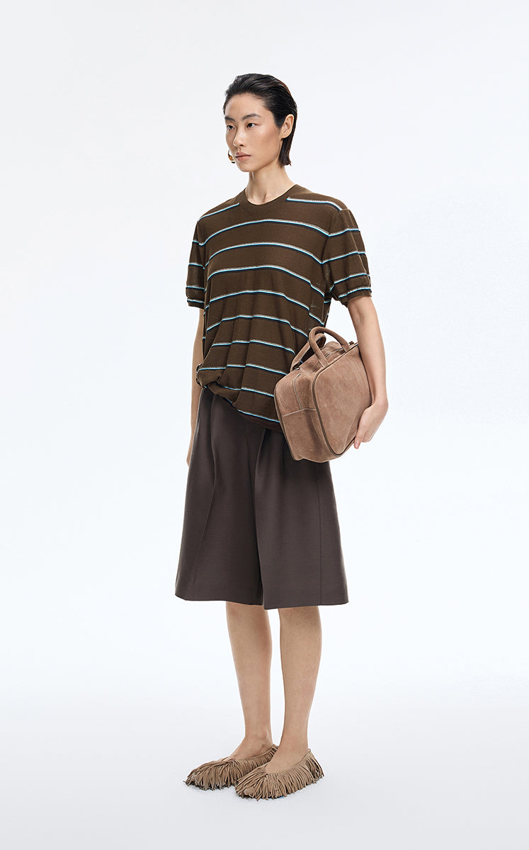 Knit / JNBY Striped Asymmetric Pullover Knit