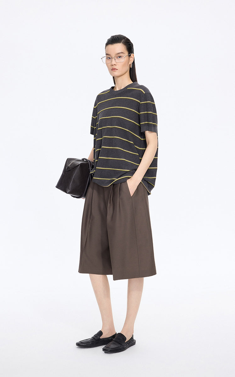 Knit / JNBY Striped Asymmetric Pullover Knit