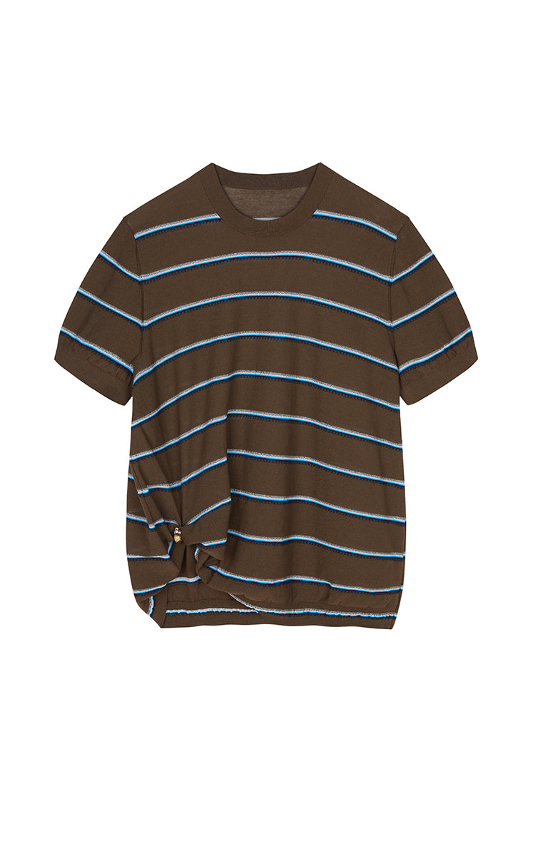 Knit / JNBY Striped Asymmetric Pullover Knit