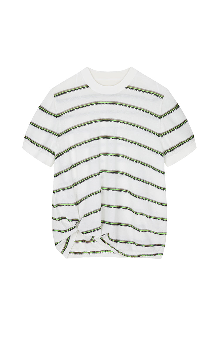 Knit / JNBY Striped Asymmetric Pullover Knit