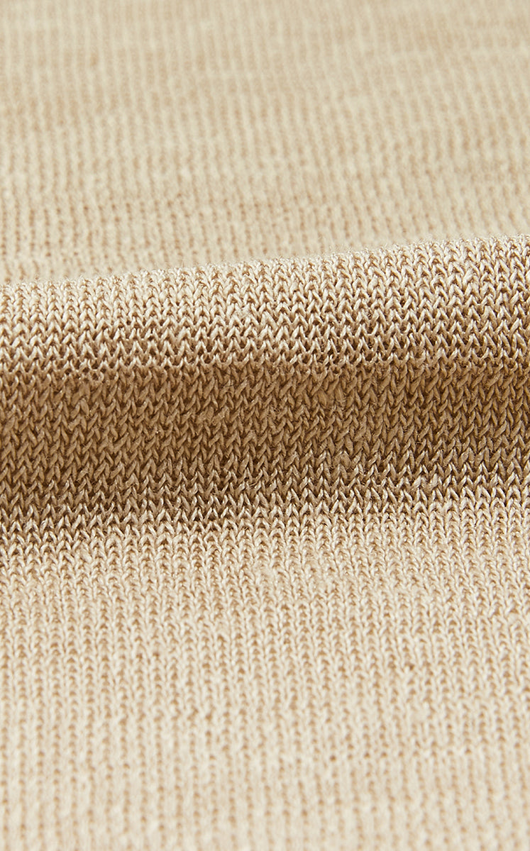 Knit Top / JNBY Linen Silk Polo Short Sleeve Sweater
