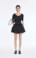 Knit Top / JNBY Moisture-Wicking Cotton Blend Short Sleeve Knit