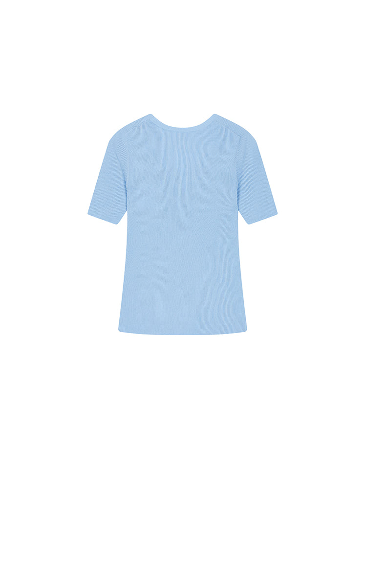 Knit Top / JNBY Moisture-Wicking Cotton Blend Short Sleeve Knit