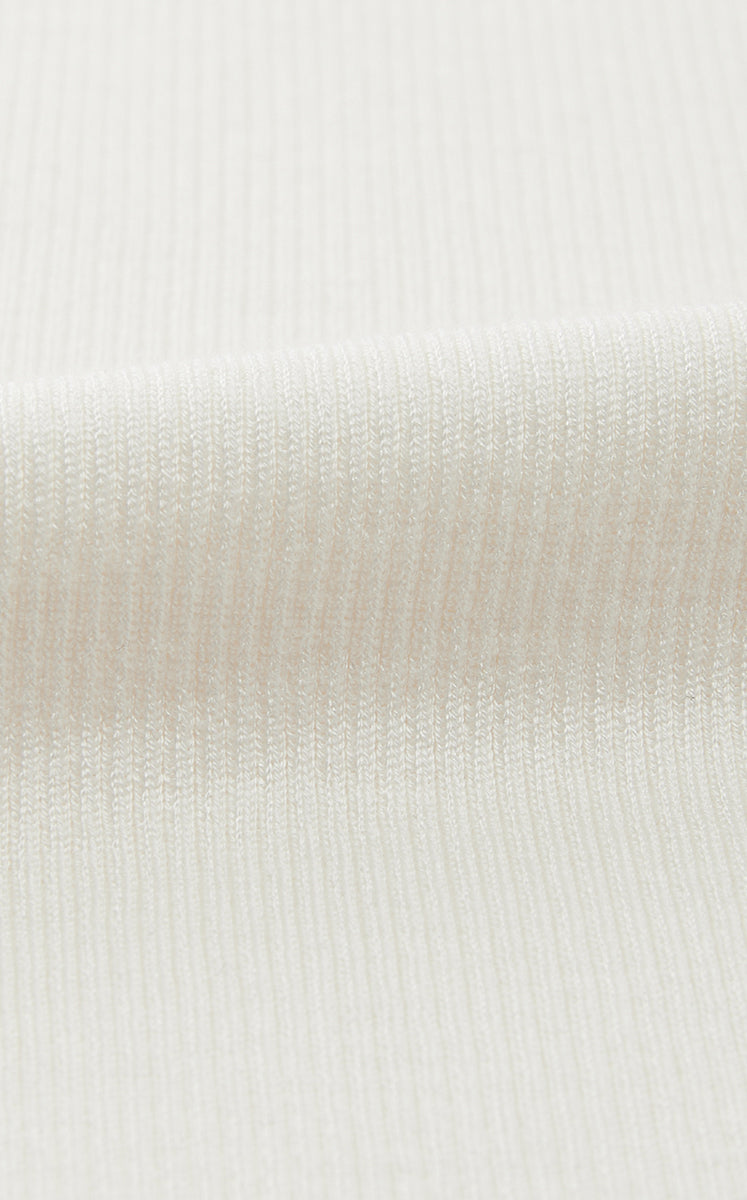 Knit Top / JNBY Silk Wool Cashmere Fitted Short Sleeve Sweater
