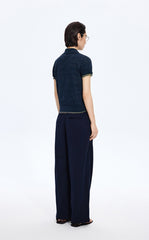 Knitwear / JNBY Floral Jacquard Cropped Knit Top