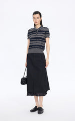 Knitwear / JNBY Textured Cotton Ruffle Knit Top