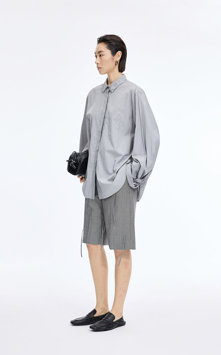 Pants / JNBY  A-Line Wool Fringe Cropped Pants