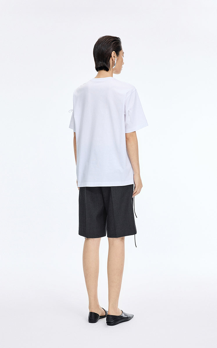 Pants / JNBY  A-Line Wool Fringe Cropped Pants