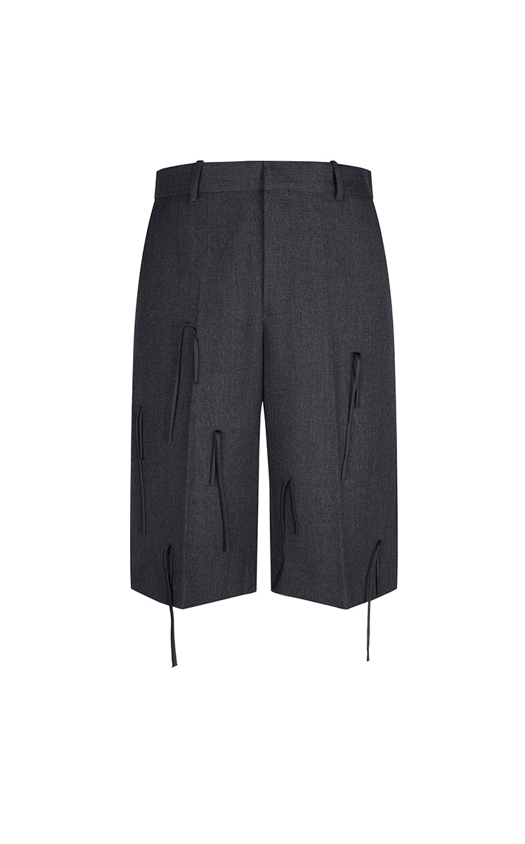 Pants / JNBY  A-Line Wool Fringe Cropped Pants