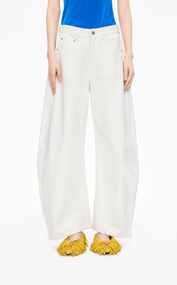 Pants / JNBY Banana-Leg Cuffed Extra-Long Jeans