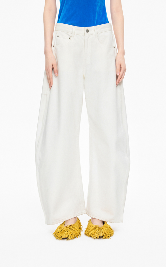 Pants / JNBY Banana-Leg Cuffed Extra-Long Jeans
