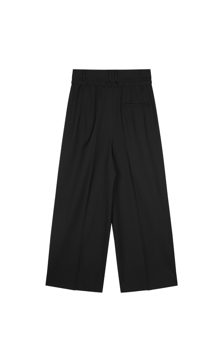 Pants / JNBY Bound Edge Mixed Fabric Ultra-Long Pants