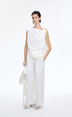 Pants / JNBY Cotton Poplin Drawstring Wide-Leg Pants
