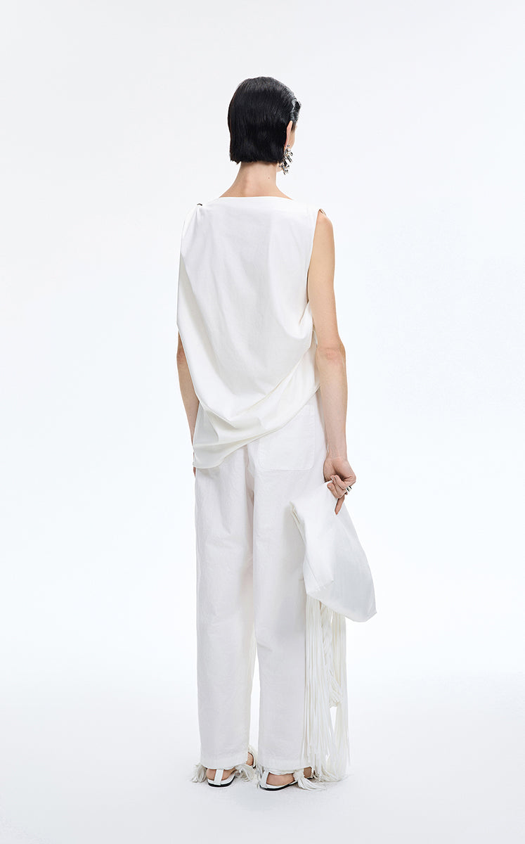 Pants / JNBY Cotton Poplin Drawstring Wide-Leg Pants