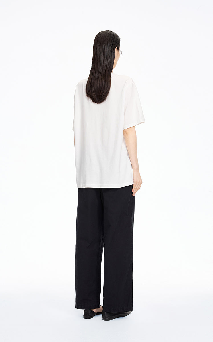 Pants / JNBY Cotton Poplin Drawstring Wide-Leg Pants