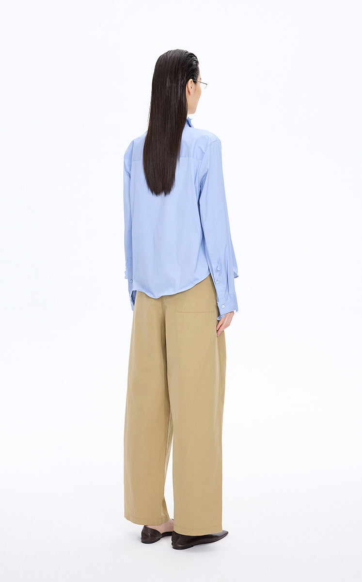 Pants / JNBY Cotton Poplin Drawstring Wide-Leg Pants