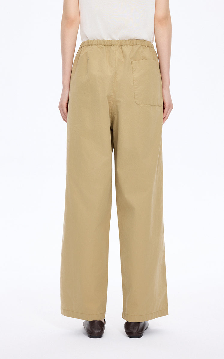 Pants / JNBY Cotton Poplin Drawstring Wide-Leg Pants