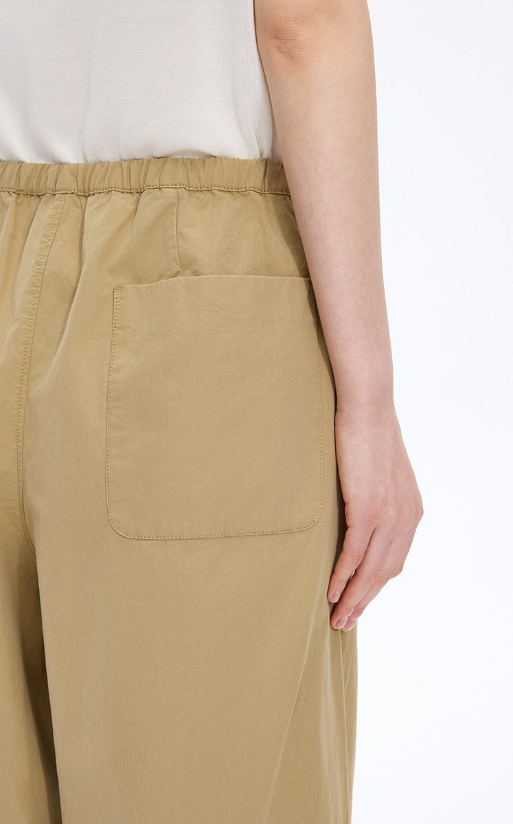 Pants / JNBY Cotton Poplin Drawstring Wide-Leg Pants