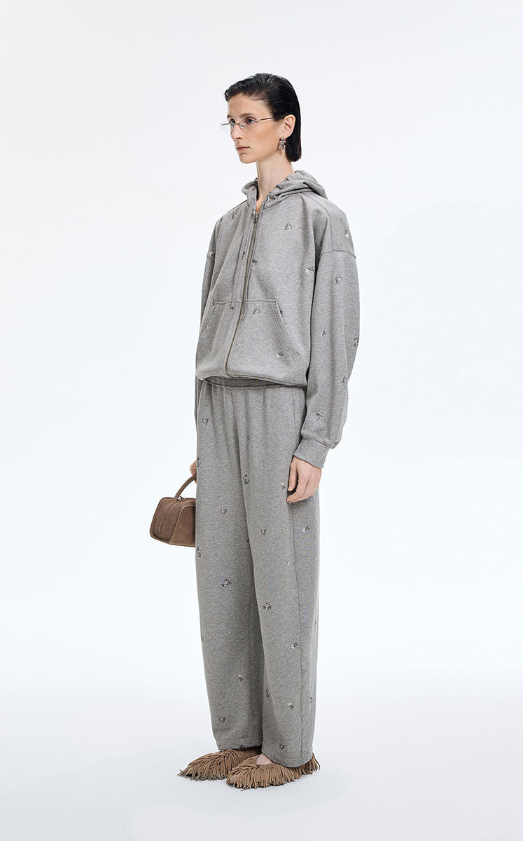 Pants / JNBY Cotton Watercolor Floral Drawstring Pants