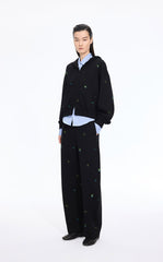 Pants / JNBY Cotton Watercolor Floral Drawstring Pants