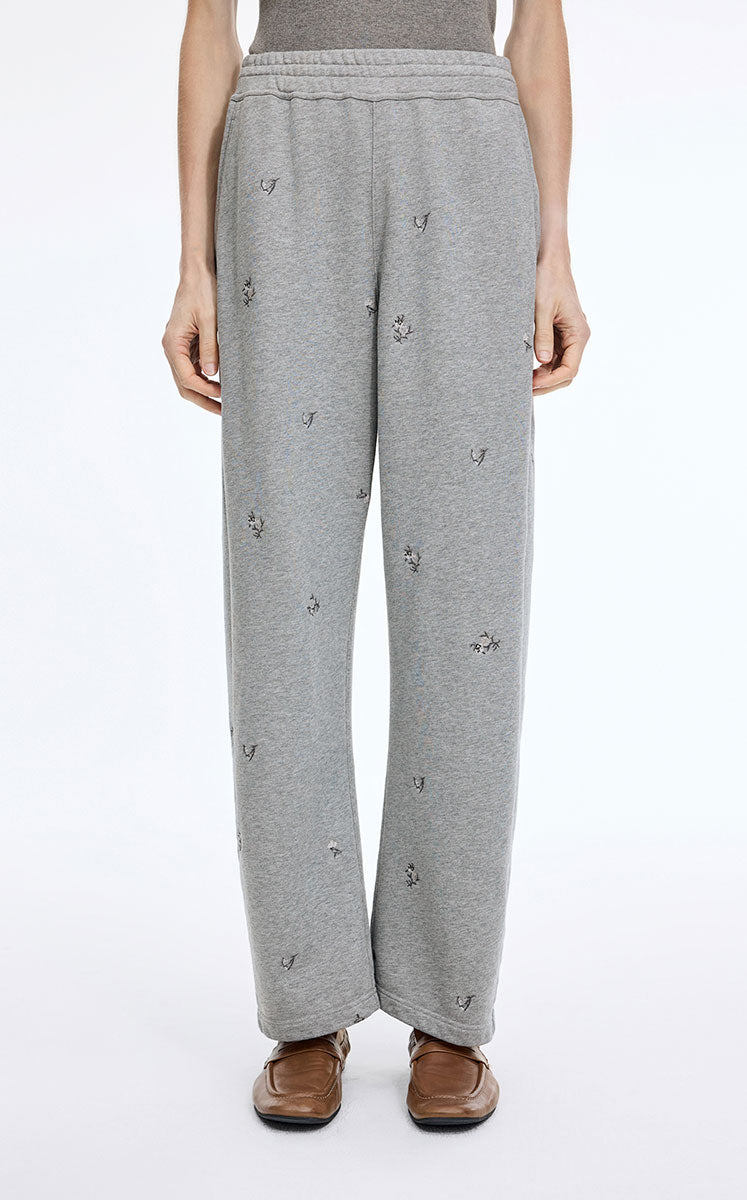 Pants / JNBY Cotton Watercolor Floral Drawstring Pants