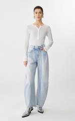 Pants / JNBY Cuffed Banana Fit Ultra-Long Denim Trousers