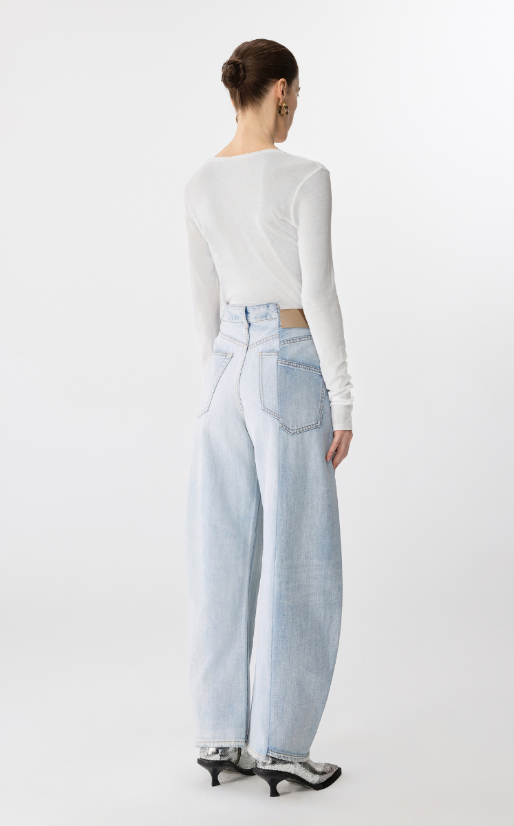 Pants / JNBY Cuffed Banana Fit Ultra-Long Denim Trousers