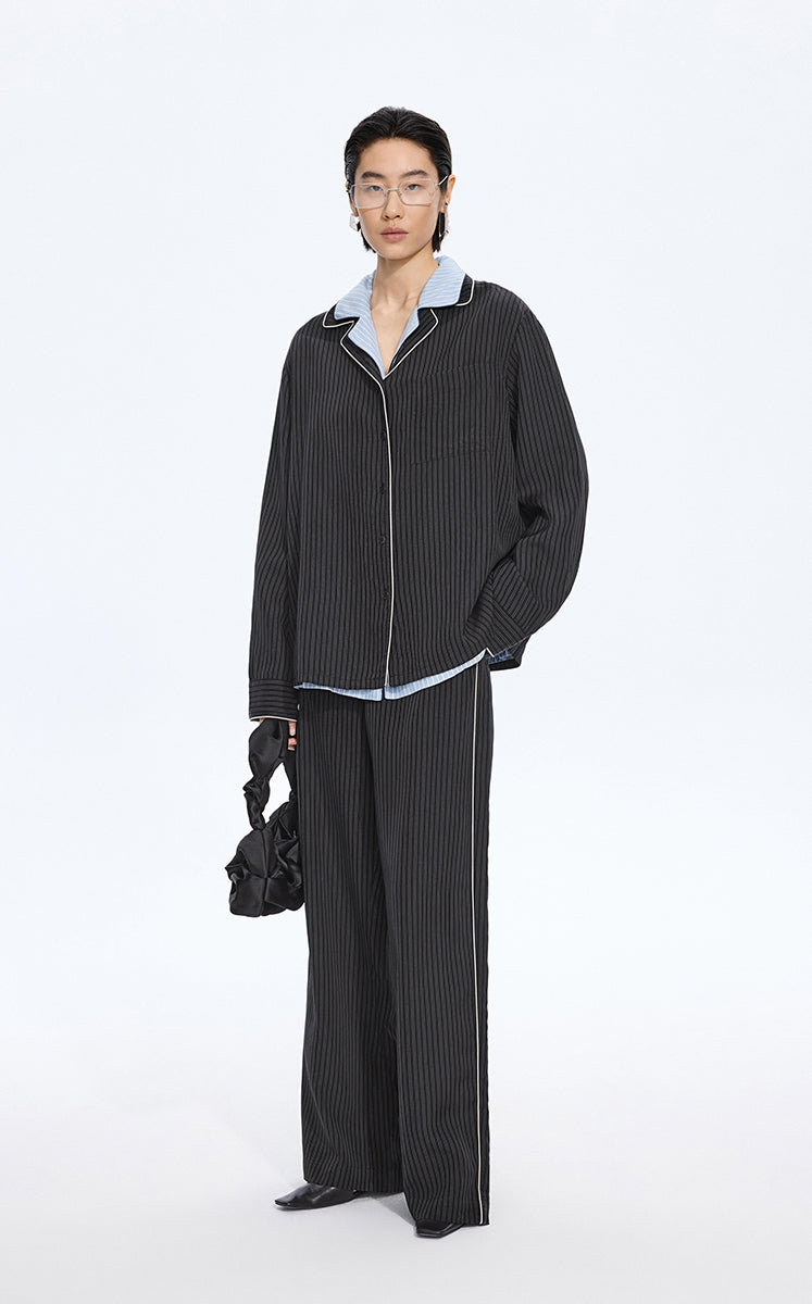 Pants / JNBY Cupro Straight-Leg Extra-Long Pants