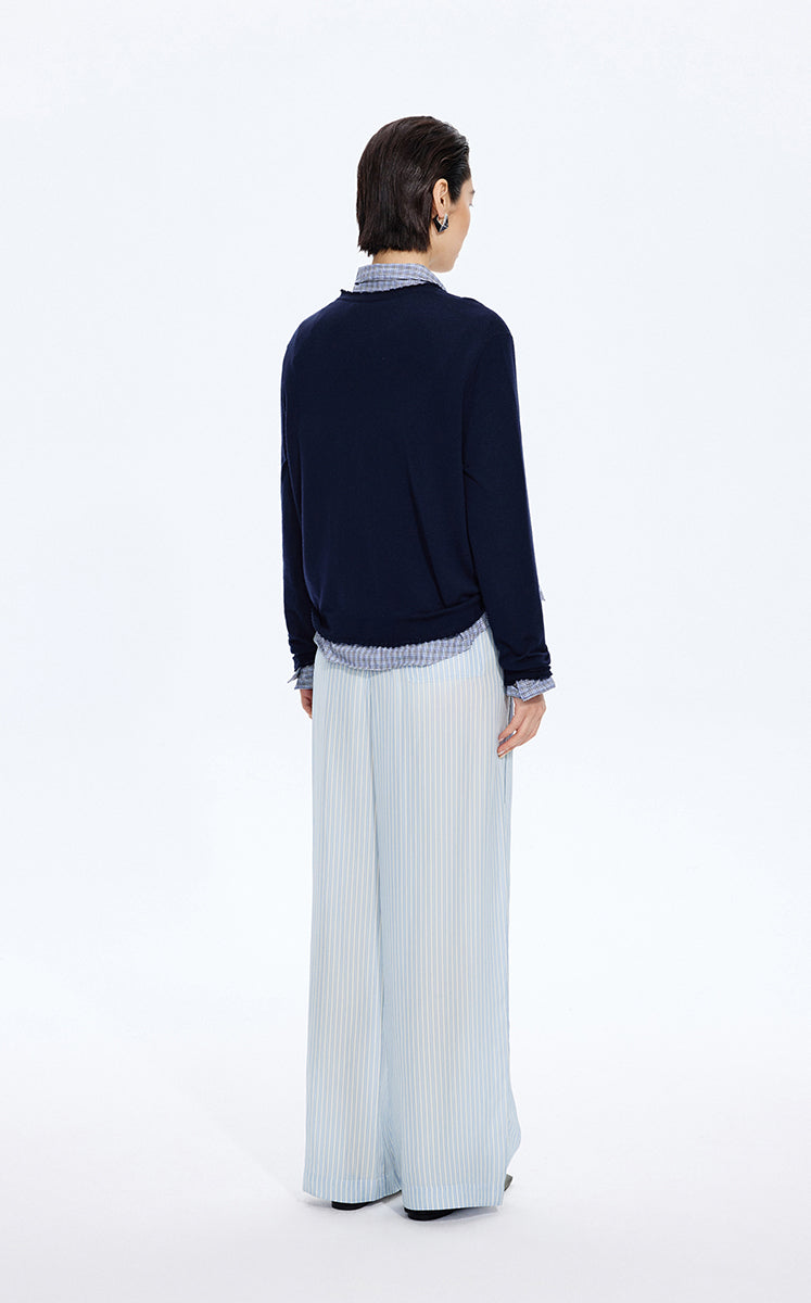 Pants / JNBY Cupro Straight-Leg Extra-Long Pants