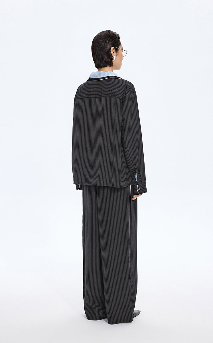 Pants / JNBY Cupro Straight-Leg Extra-Long Pants