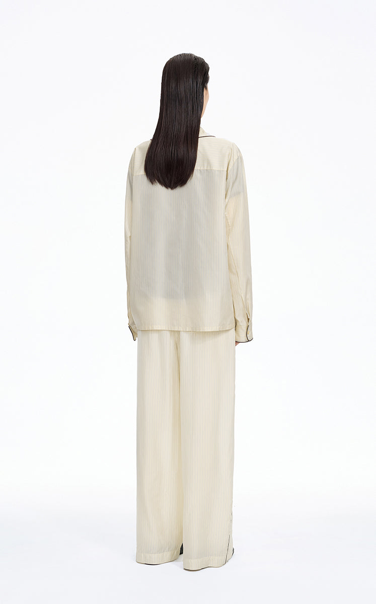 Pants / JNBY Cupro Straight-Leg Extra-Long Pants