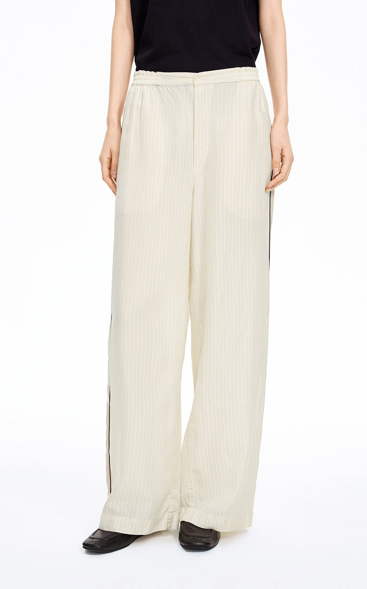 Pants / JNBY Cupro Straight-Leg Extra-Long Pants